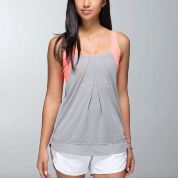 Lululemon Gray & Pink Sports Bra Tank Top - Picture 1 of 3